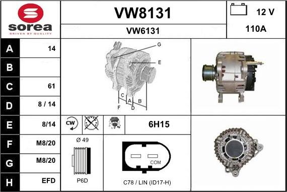 SNRA VW8131 - Ģenerators ps1.lv