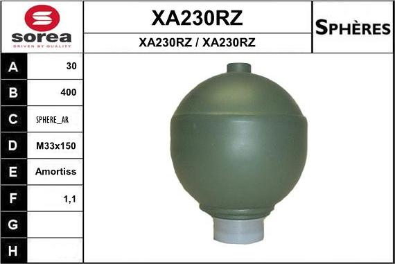 SNRA XA230RZ - Hidroakumulators, Piekare / Amortizācija ps1.lv