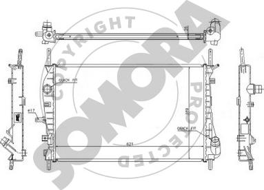 Somora 095242 - Radiators, Motora dzesēšanas sistēma ps1.lv