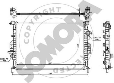 Somora 098040 - Radiators, Motora dzesēšanas sistēma ps1.lv