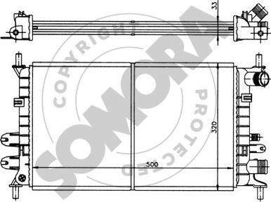 Somora 093140 - Radiators, Motora dzesēšanas sistēma ps1.lv