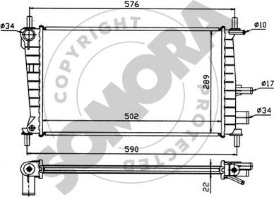 Somora 092341 - Radiators, Motora dzesēšanas sistēma ps1.lv