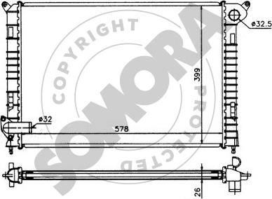 Somora 040041 - Radiators, Motora dzesēšanas sistēma ps1.lv