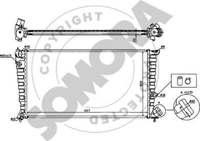 Somora 054140 - Radiators, Motora dzesēšanas sistēma ps1.lv