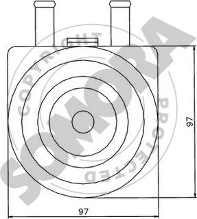 Somora 054165 - Eļļas radiators, Motoreļļa ps1.lv