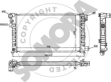 Somora 050240D - Radiators, Motora dzesēšanas sistēma ps1.lv