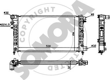 Somora 050241 - Radiators, Motora dzesēšanas sistēma ps1.lv