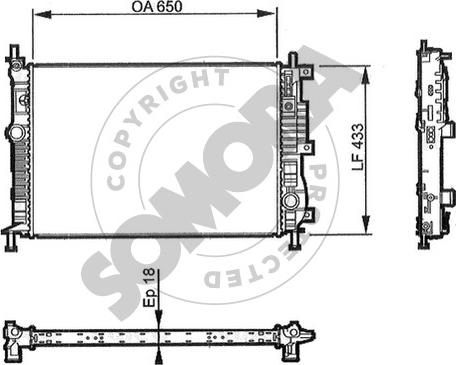 Somora 053340 - Radiators, Motora dzesēšanas sistēma ps1.lv