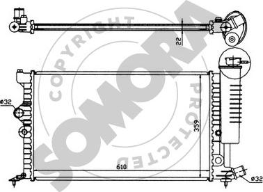 Somora 052141 - Radiators, Motora dzesēšanas sistēma ps1.lv