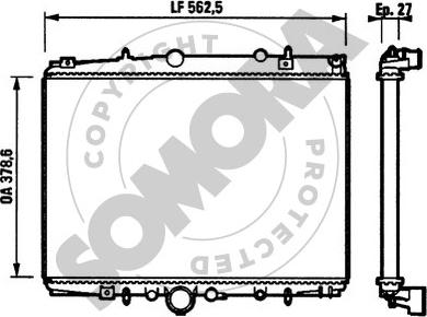 Somora 052340 - Radiators, Motora dzesēšanas sistēma ps1.lv