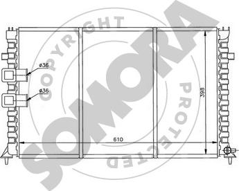 Somora 052240B - Radiators, Motora dzesēšanas sistēma ps1.lv