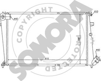 Somora 052240 - Radiators, Motora dzesēšanas sistēma ps1.lv