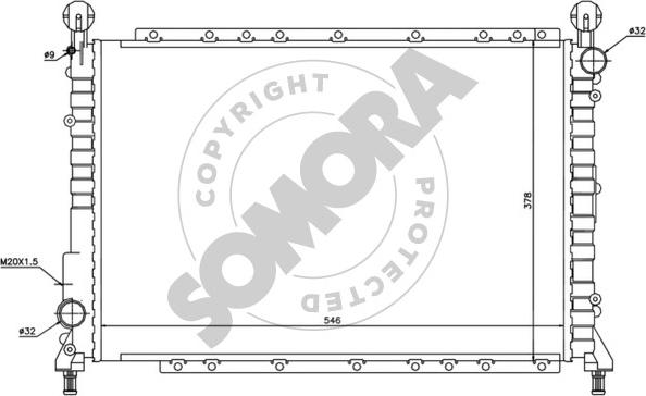 Somora 010040 - Radiators, Motora dzesēšanas sistēma ps1.lv