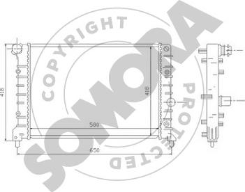 Somora 010140A - Radiators, Motora dzesēšanas sistēma ps1.lv