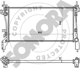 Somora 089040A - Radiators, Motora dzesēšanas sistēma ps1.lv