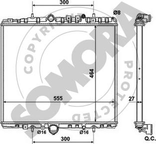 Somora 085140A - Radiators, Motora dzesēšanas sistēma ps1.lv