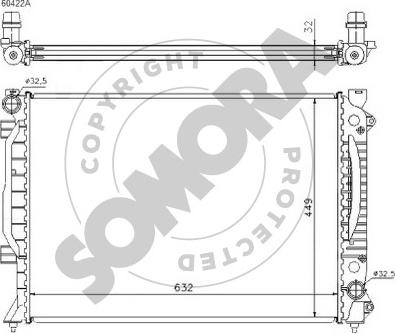 Somora 021341C - Radiators, Motora dzesēšanas sistēma ps1.lv