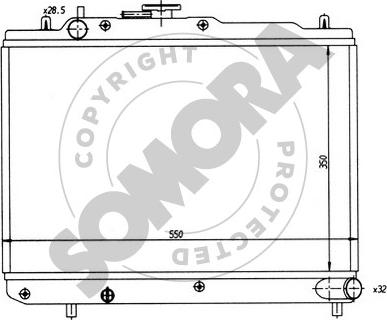 Somora 165140 - Radiators, Motora dzesēšanas sistēma ps1.lv