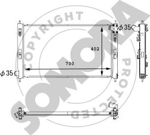 Somora 184540 - Radiators, Motora dzesēšanas sistēma ps1.lv