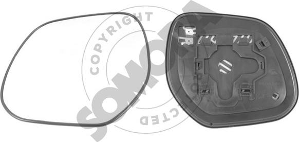 Somora 184556G - Spoguļstikls, Ārējais atpakaļskata spogulis ps1.lv