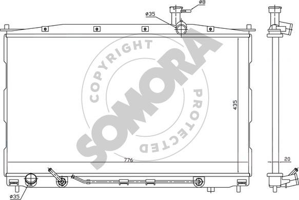 Somora 135240B - Radiators, Motora dzesēšanas sistēma ps1.lv