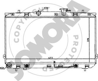 Somora 132240A - Radiators, Motora dzesēšanas sistēma ps1.lv