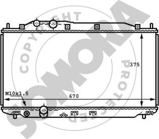 Somora 121540A - Radiators, Motora dzesēšanas sistēma ps1.lv