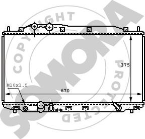 Somora 121540B - Radiators, Motora dzesēšanas sistēma ps1.lv