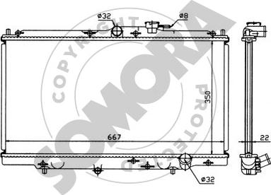 Somora 122540 - Radiators, Motora dzesēšanas sistēma ps1.lv