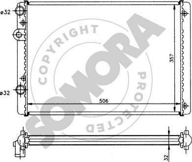 Somora 355241 - Radiators, Motora dzesēšanas sistēma ps1.lv