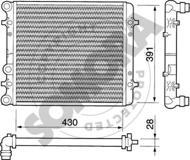 Somora 350940 - Radiators, Motora dzesēšanas sistēma ps1.lv