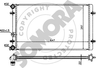 Somora 350941 - Radiators, Motora dzesēšanas sistēma ps1.lv