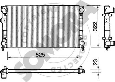 Somora 350843 - Radiators, Motora dzesēšanas sistēma ps1.lv