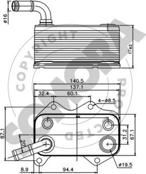 Somora 351065D - Eļļas radiators, Motoreļļa ps1.lv