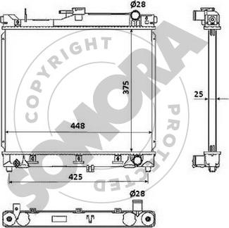 Somora 307540 - Radiators, Motora dzesēšanas sistēma ps1.lv