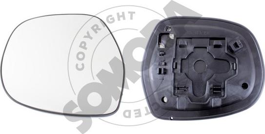 Somora 319656G - Spoguļstikls, Ārējais atpakaļskata spogulis ps1.lv