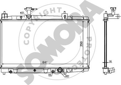 Somora 310143 - Radiators, Motora dzesēšanas sistēma ps1.lv