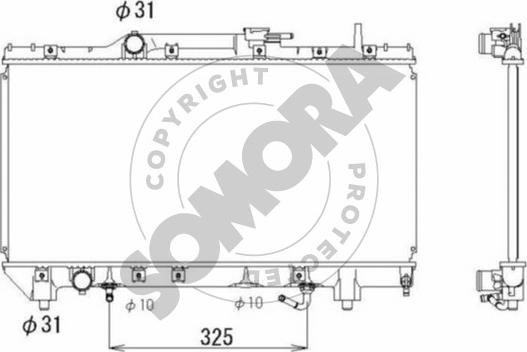 Somora 311640A - Radiators, Motora dzesēšanas sistēma ps1.lv