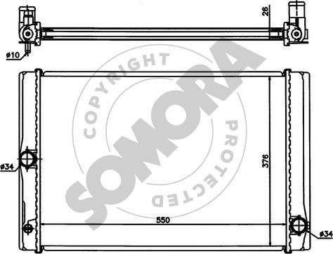 Somora 318240B - Radiators, Motora dzesēšanas sistēma ps1.lv