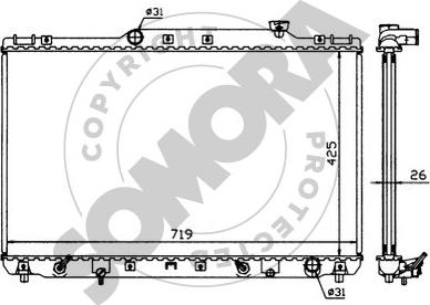 Somora 313141 - Radiators, Motora dzesēšanas sistēma ps1.lv