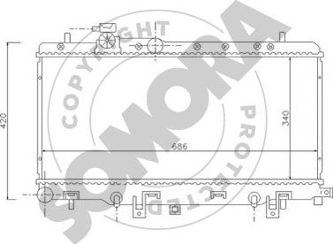 Somora 331140 - Radiators, Motora dzesēšanas sistēma ps1.lv