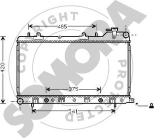 Somora 333140C - Radiators, Motora dzesēšanas sistēma ps1.lv