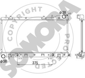 Somora 333140D - Radiators, Motora dzesēšanas sistēma ps1.lv