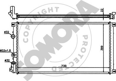 Somora 245541 - Radiators, Motora dzesēšanas sistēma ps1.lv