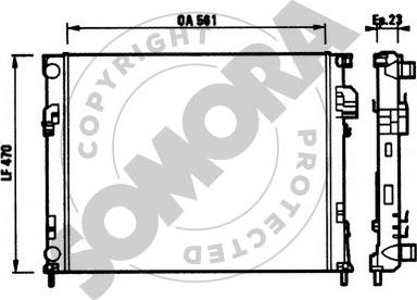 Somora 245140 - Radiators, Motora dzesēšanas sistēma ps1.lv