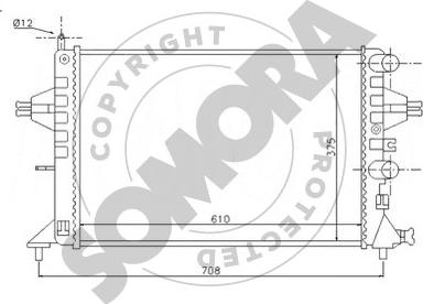 Somora 211740A - Radiators, Motora dzesēšanas sistēma ps1.lv