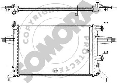 Somora 211740 - Radiators, Motora dzesēšanas sistēma ps1.lv