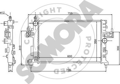 Somora 212540A - Radiators, Motora dzesēšanas sistēma ps1.lv