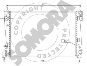 Somora 212640A - Radiators, Motora dzesēšanas sistēma ps1.lv