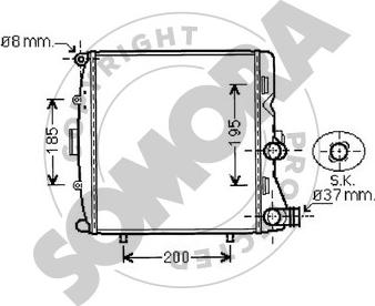 Somora 231140L - Radiators, Motora dzesēšanas sistēma ps1.lv